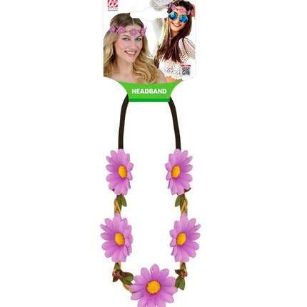 Hoofdband Bloemen Paars van Widmann koop je bij Partywinkel