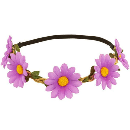 Hoofdband Bloemen Paars van Widmann koop je bij Partywinkel