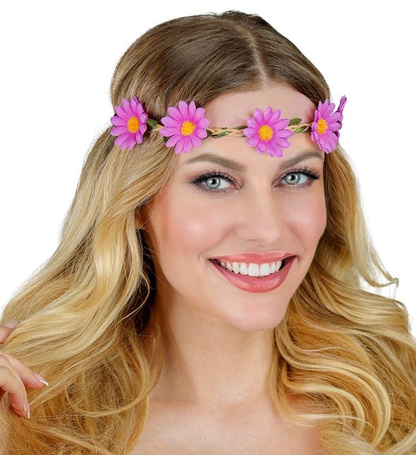 Hoofdband Bloemen Paars van Widmann koop je bij Partywinkel