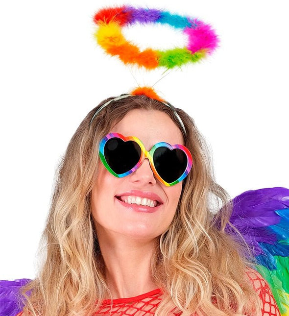 HOOFDBAND HALO ENGEL REGENBOOG van Widmann koop je bij Partywinkel