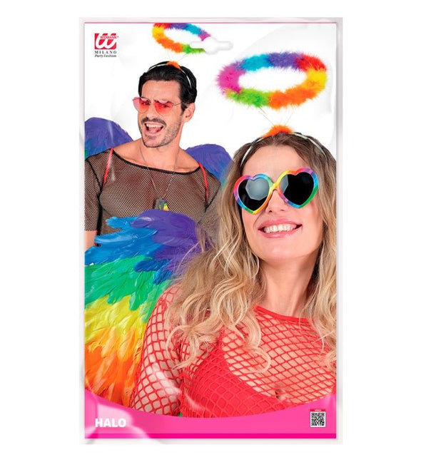 HOOFDBAND HALO ENGEL REGENBOOG van Widmann koop je bij Partywinkel