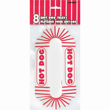 Hot Dog Bakje 20,3cm 8st van Unique koop je bij Partywinkel