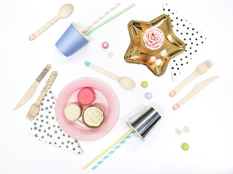 Houten Bestek Zwart 16cm 18 delig van Partydeco koop je bij Partywinkel