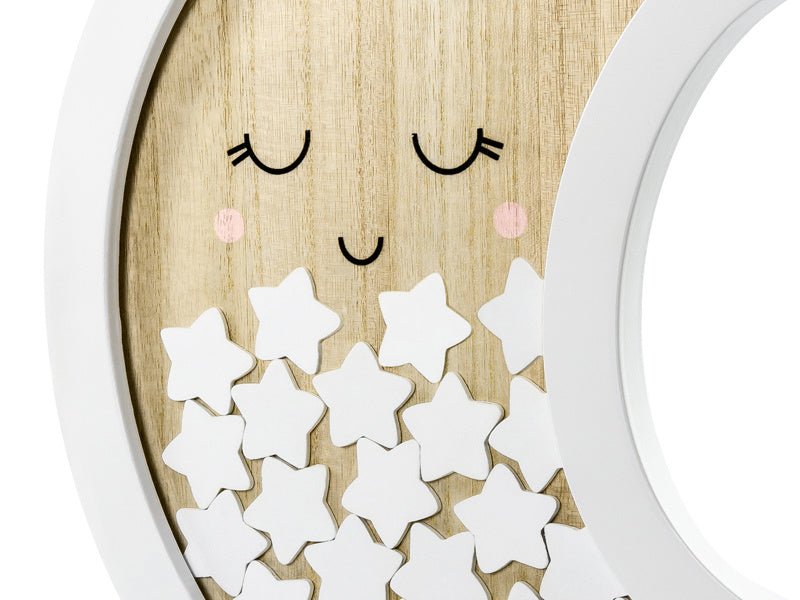 Houten Gastenboek Maan 38,5cm van Partydeco koop je bij Partywinkel