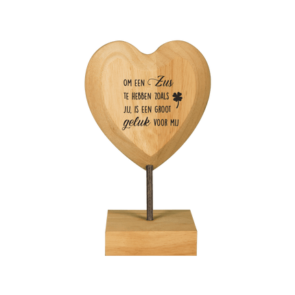 Houten Hart Zus van Paper Dreams koop je bij Partywinkel