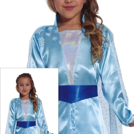 Ijsprinsessenjurk Elsa Kind Blauw van Fiestas Guirca koop je bij Partywinkel