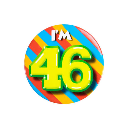 I'm 46 Button 46 Jaar 5,5cm van Paper Dreams koop je bij Partywinkel