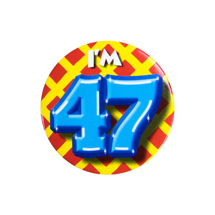 I'm 47 Button 47 Jaar 5,5cm van Paper Dreams koop je bij Partywinkel