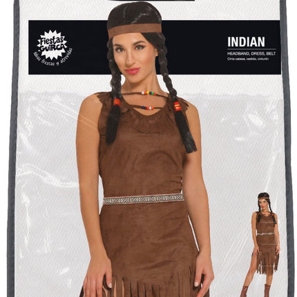 Indiaanse Jurk Beige Dames van Fiestas Guirca koop je bij Partywinkel