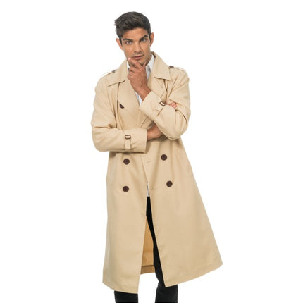 Miesten beige Detective-trenchcoat