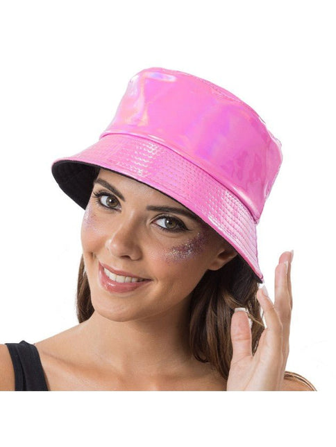 Iriserende Roze Vissershoed One Size van CHAKS koop je bij Partywinkel