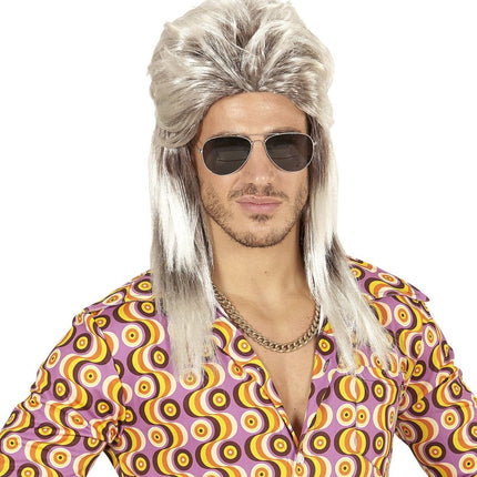 Jaren 80 Pruik Aso Lang Blond van Widmann koop je bij Partywinkel
