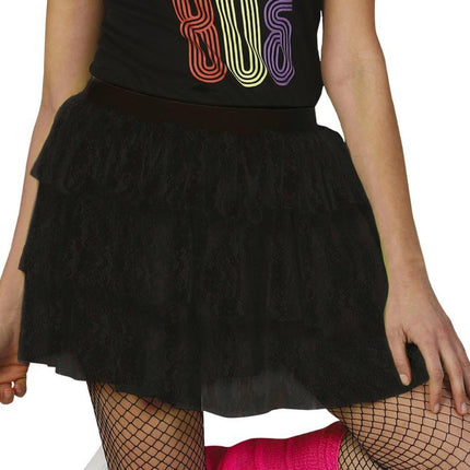 Jaren '80S Rok Zwart van Fiestas Guirca koop je bij Partywinkel