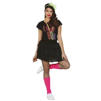 Jaren '80S Rok Zwart van Fiestas Guirca koop je bij Partywinkel