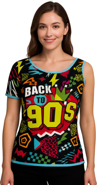 Jaren 90 Shirt Gekleurd Dames van Fiestas Guirca koop je bij Partywinkel