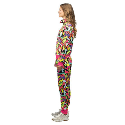 Jaren 90 Trainingspak Fout Gekleurd Dames Uv van Boland koop je bij Partywinkel