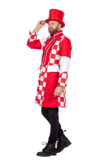 Brabant Jas Rood Wit Heren van Wilbers & Wilbers koop je bij Partywinkel