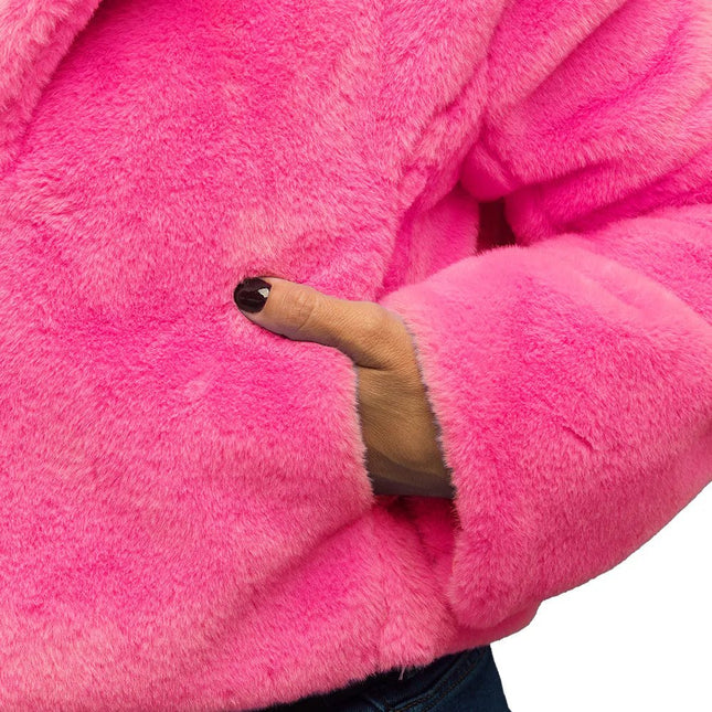 Jasje Fluffy rave neonroze (M/L) van Boland koop je bij Partywinkel