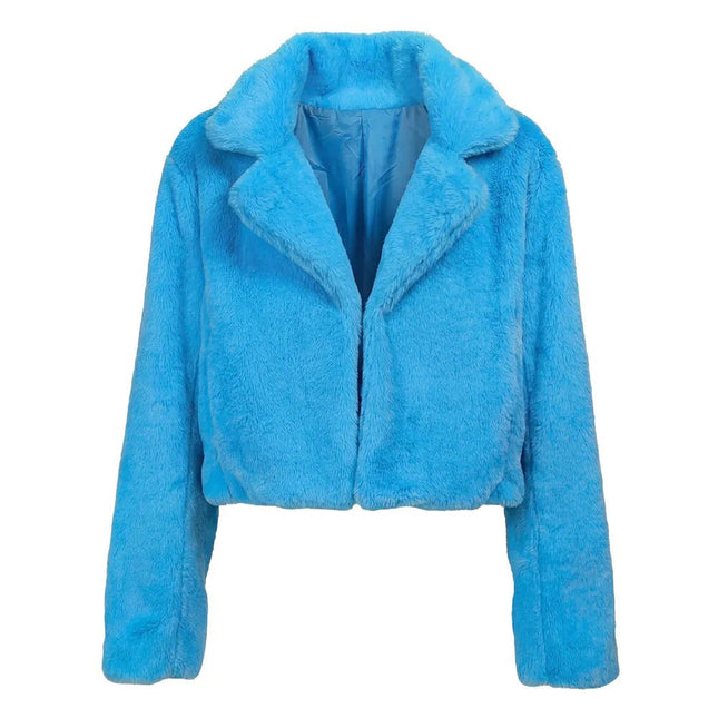 Jasje Fluffy rave turquoise (M/L) van Boland koop je bij Partywinkel