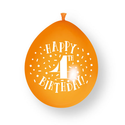 10 kpl Hyvää 4. syntymäpäivää 23cm lateksi ilmapallot