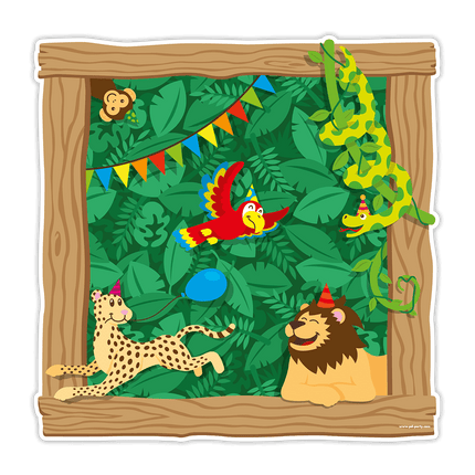 Jungle Deurbord 50cm van Paper Dreams koop je bij Partywinkel