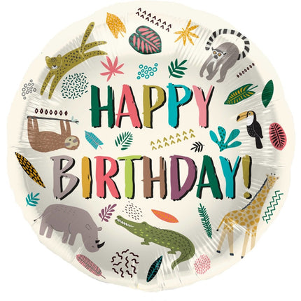 Jungle Dieren Ballonnen Zoo Party 45cm van Folat koop je bij Partywinkel