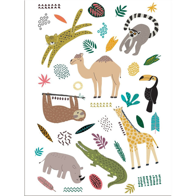 Jungle Dieren Nep Tattoo Zoo Party van Folat koop je bij Partywinkel