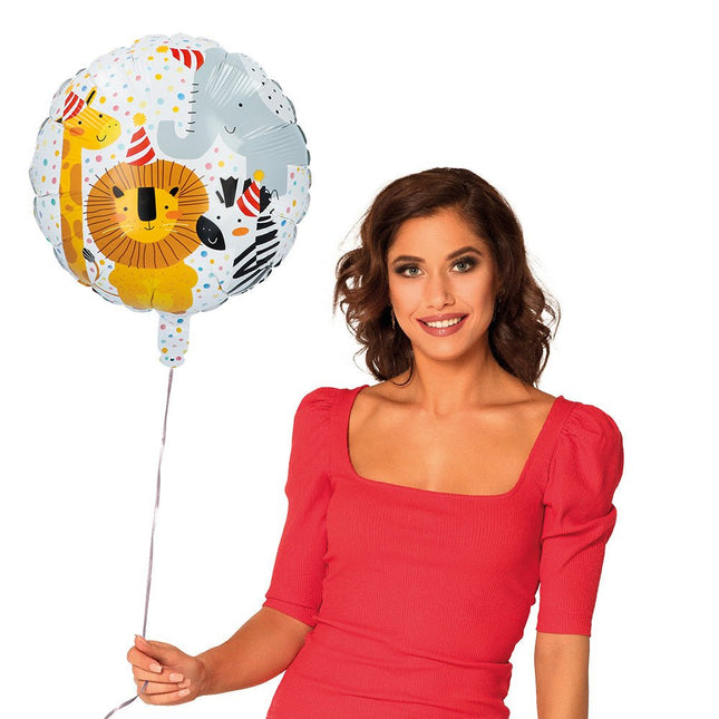 Jungle Helium Ballon Dubbelzijdig Leeg 45cm van Boland koop je bij Partywinkel