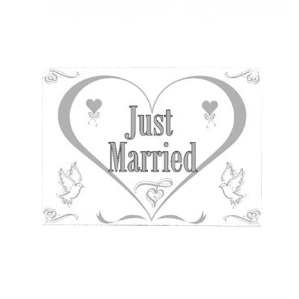 Just Married Raamvlag 1,5m van Folat koop je bij Partywinkel