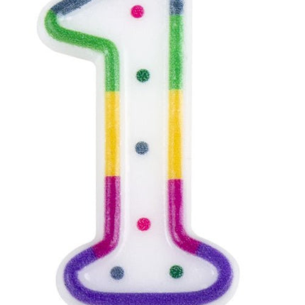 Kaars 1 Jaar 8cm van Boland koop je bij Partywinkel