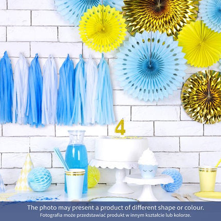 Kaars 6 Jaar Goud 7cm van Partydeco koop je bij Partywinkel