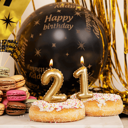 Kaars Folie Ballon Goud 9 10cm van Paper Dreams koop je bij Partywinkel