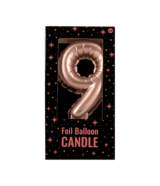 Kaars Folie Ballon Rose Goud 9 10cm van Paper Dreams koop je bij Partywinkel