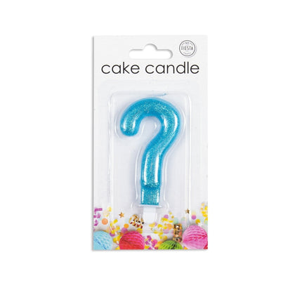 Kaars ? Jaar Blauw Glitter 7cm van WeFiesta koop je bij Partywinkel