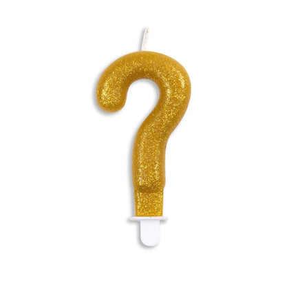 Kaars ? Jaar Goud Glitter 7cm van WeFiesta koop je bij Partywinkel