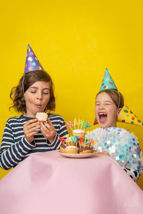 Kaarsen Happy Birthday Gekleurd 2,5cm 13st van Partydeco koop je bij Partywinkel