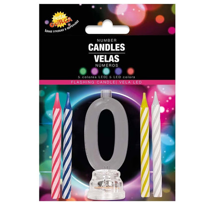 Kaarsenhouder 0 Jaar Led 13cm van Fiestas Guirca koop je bij Partywinkel