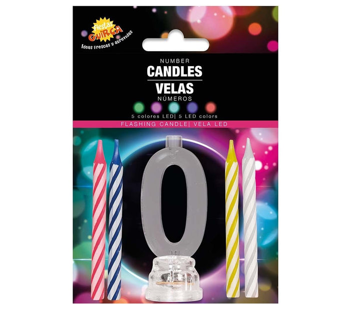 Kaarsenhouder 0 Jaar Led 13cm van Fiestas Guirca koop je bij Partywinkel