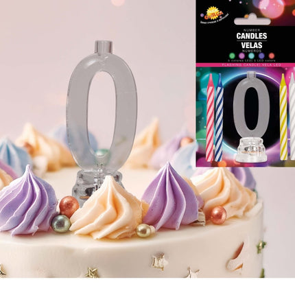 Kaarsenhouder 0 Jaar Led 13cm van Fiestas Guirca koop je bij Partywinkel