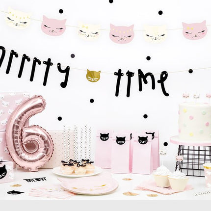 Kaarsjes Kat 2cm 6st van Partydeco koop je bij Partywinkel