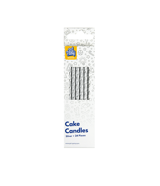 Kaarsjes Zilver 12,5cm van Paper Dreams koop je bij Partywinkel