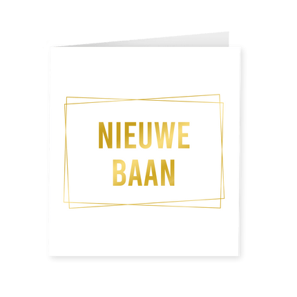 Kaart Nieuwe Baan Goud Wit 15cm van Paper Dreams koop je bij Partywinkel