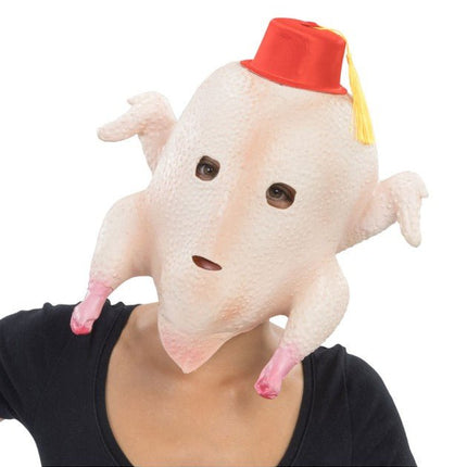 Kalkoen Hoofdmasker met Fez van CHAKS koop je bij Partywinkel