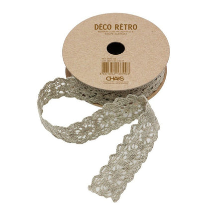 Kant Lint Bruin 2Cm 2m van CHAKS koop je bij Partywinkel