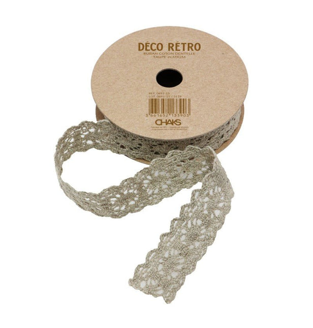 Kant Lint Bruin 2Cm 2m van CHAKS koop je bij Partywinkel