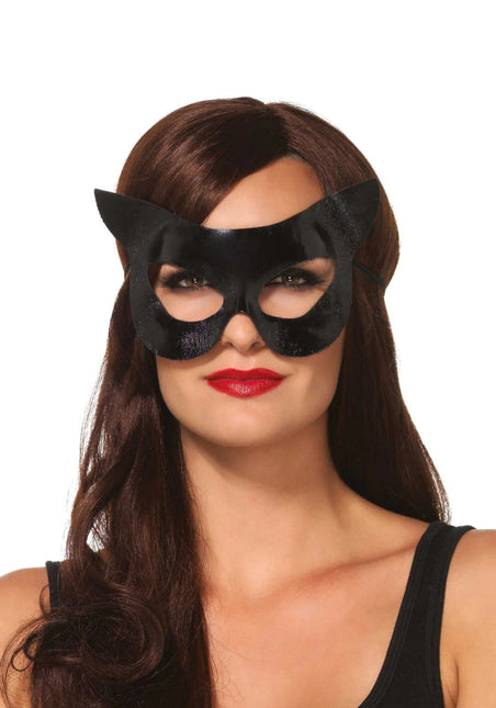 Kat Oogmasker Zwart Vinyl van Leg Avenue koop je bij Partywinkel