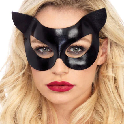Kat Oogmasker Zwart Vinyl van Leg Avenue koop je bij Partywinkel