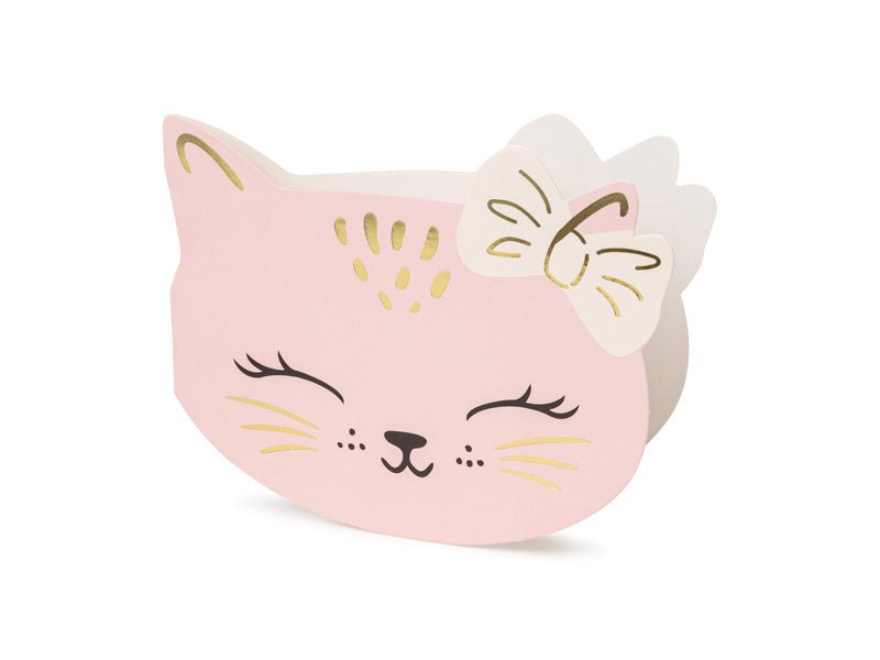 Kat Uitnodigingen 13cm 6st van Partydeco koop je bij Partywinkel