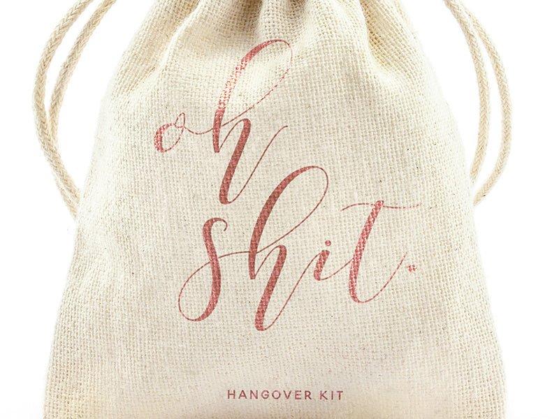 Katoenen Zakjes Oh Shit 15cm 10st van Partydeco koop je bij Partywinkel