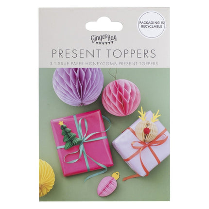 Kerst Honeycombs 3st van Ginger Ray koop je bij Partywinkel